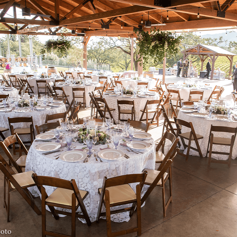 Elegant Wine Country wedding reception styled by Denise Kramer Weddings