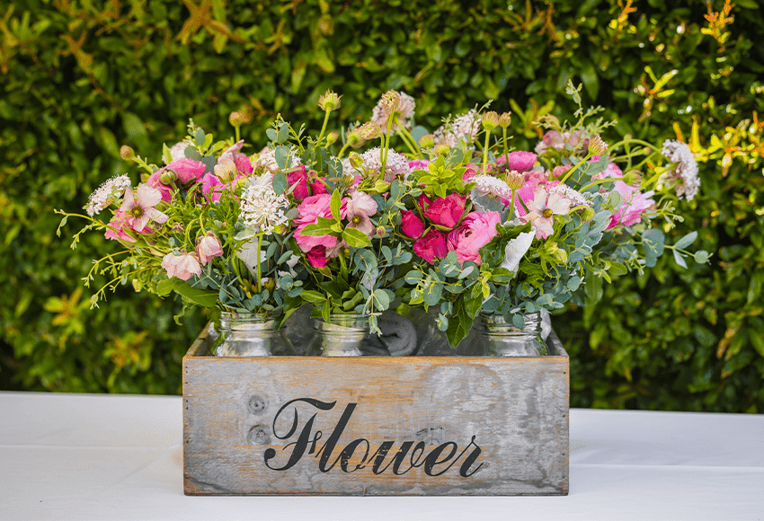 Elegant Wine Country wedding reception styled by Denise Kramer Weddings