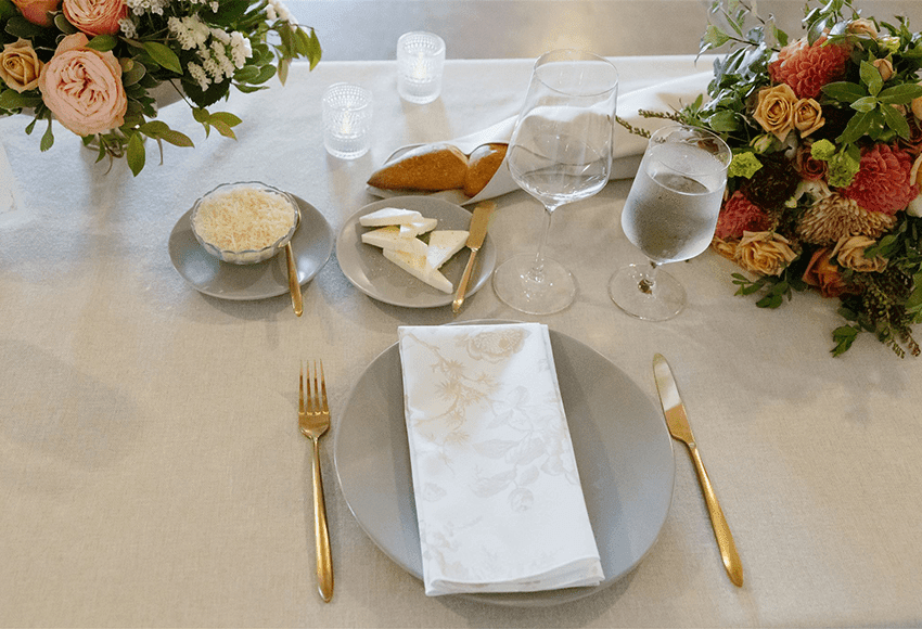 A celebration detail from a Denise Kramer Weddings event